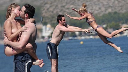 Sarah-Jane Honeywell Goes Topless on Boat in Mallorca