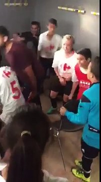 La célébration apres la victoire des U13 contre Marguerittes