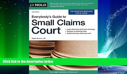 READ book  Everybody s Guide to Small Claims Court (Everybody s Guide to Small Claims Court.