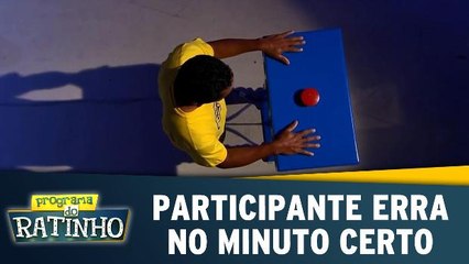 Participante erra no Minuto Certo