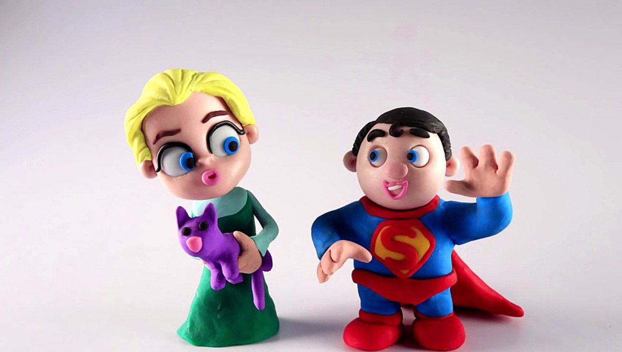 Batman vs Hulk Play Doh Stop Motion Movies (Superheroes, Elsa, Superman, Ironman)