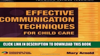 [DOWNLOAD]|[BOOK]} PDF Effective Communication Techniques for Child Care: 1st (First) Edition New