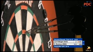 Peter Wright Incredibly Manages To Throw Three Darts In Exactly The Same Place!