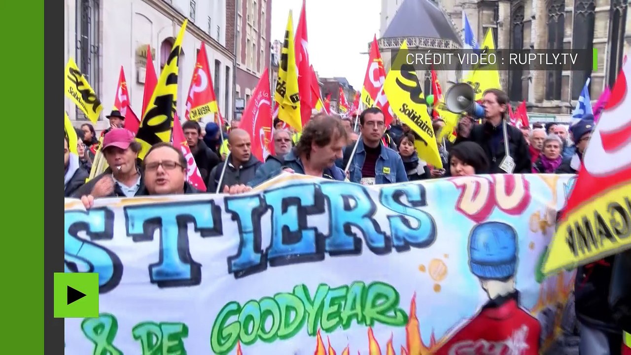 Défilé à Amiens en soutien aux huit salariés de Goodyear condamnés
