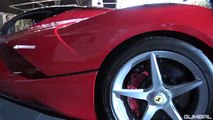 4K  Ferrari LaFerrari - Start Up and Departure at Autoworld Brussels