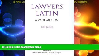 Books to Read  Lawyers  Latin: A Vade-Mecum  Best Seller Books Best Seller