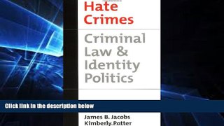 Big Deals  Hate Crimes: Criminal Law   Identity Politics (Studies in Crime and Public Policy)