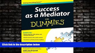 Books to Read  Success as a Mediator For Dummies  Full Ebooks Best Seller