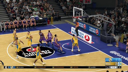 MACCABI TEL AVIV vs REAL MADRID Euroliga NBA 2K17 Gameplay HD Simulacion
