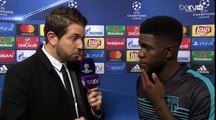 FC Barcelone vs Manchester City [4-0] - La réaction de Samuel Umtiti