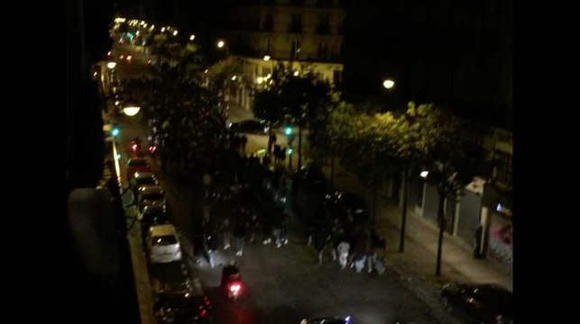 Manifestation de policiers à Paris dans la nuit du mercredi 19 octobre