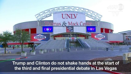 Clinton and Trump don't shake hands at start of third debate