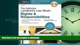 READ THE NEW BOOK The California Landlord s Law Book: Rights   Responsibilities READ EBOOK