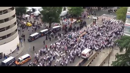 Provocation of the police, the riots in the streets of Madrid