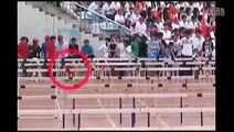 Chinese University Games hurdler destroys everything in path, does not care