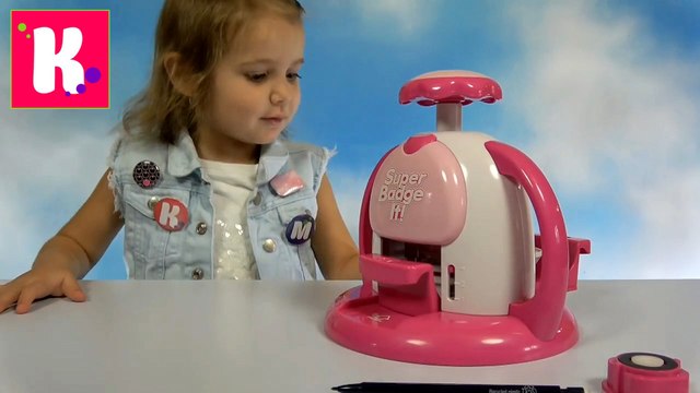 Мисс Кети и Мистер Макс Делаем значки DIY для одежды Установка для изготовления прикольных значков 2016 новое видео