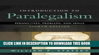 [PDF] Introduction to Paralegalism: Perspectives, Problems and Skills Full Online