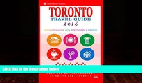 Books to Read  Toronto Travel Guide 2016: Shops, Restaurants, Arts, Entertainment and Nightlife