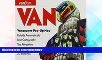 Must Have  Pop-Up Vancouver Map by VanDam - City Street Map of Vancouver, BC - Laminated folding