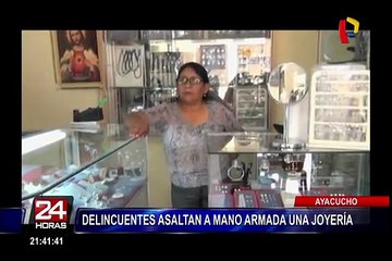 Delincuentes asaltan a mano armada una joyería en Ayacucho