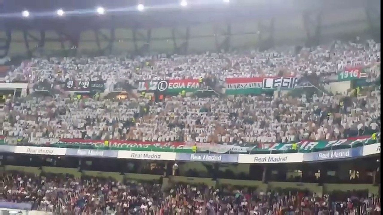 Les Ultras du Legia Varsovie font trembler le Bernabeu