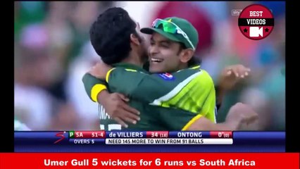 Umer Gull 5 wickets for 6 runs vs South Africa - Best Videos