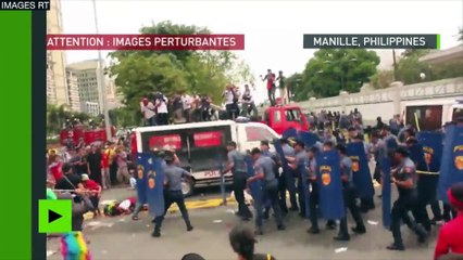 Philippines : un camion de police fonce sur des manifestants