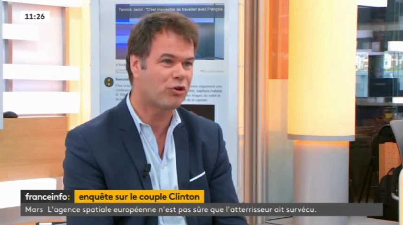 La question qui fâche du HuffPost à l'auteur d'un livre sur les Clinton sur Franceinfo