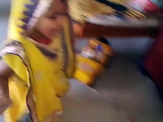 Boy dressed up as girl in saree