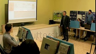stock-footage-st-petersburg-russia-march-lecture-for-students-in-the-management-class-of-printed-cir