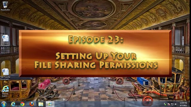 Setting Up Your File Sharing Permissions in Windows 7 - YouTube