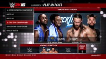 WWE 2K16 universe mode backlash matches