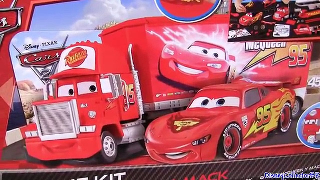 Drawing Disney Cars Mack Truck Hauler Klip Kitz Lightning McQueen Awesome Buildable Toys video