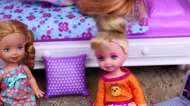 Frozen Kids Sleepover PART 1 Barbie Kelly Dolls Prank Stacie Prank Calls Barbie Parody DisneyCartoys