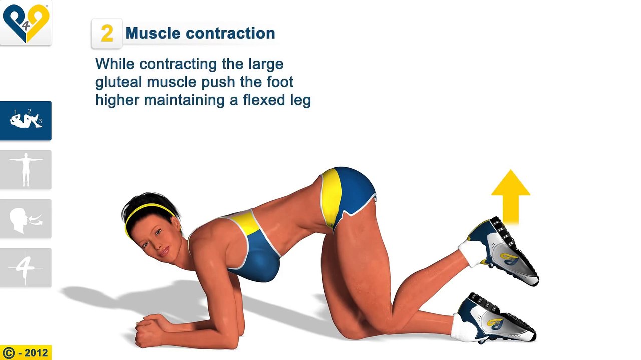 Burn Cellulite exercise  Hip extensions bent knee