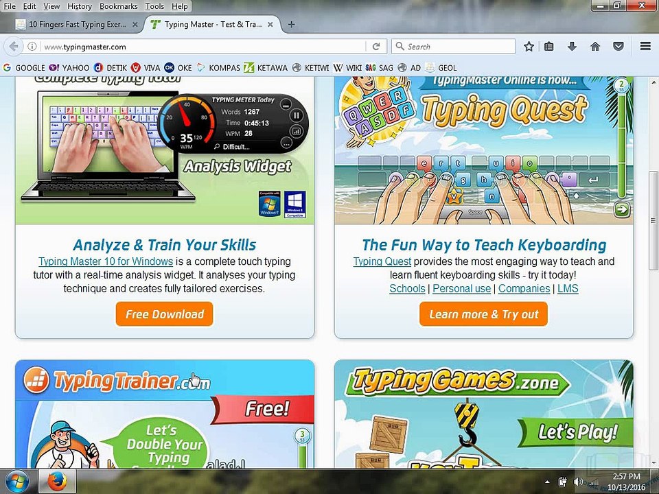 10 Fingers Fast Typing With Free Software