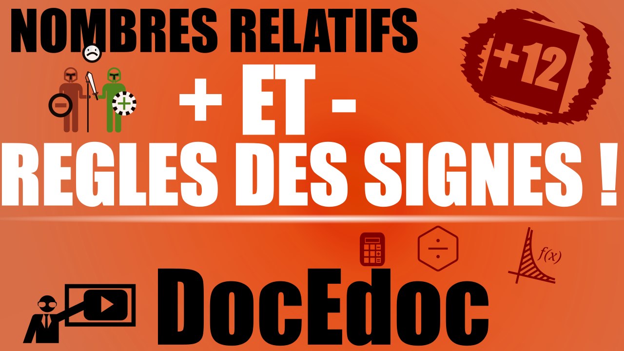 Regle des SIGNES + et - | Intro pour les calculs sur les nombres relatifs | Maths 5e à 3e