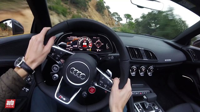 2017 Audi R8 Spyder [POV Drive onboard] : prenez le volant du cabriolet le plus spectaculaire du moment