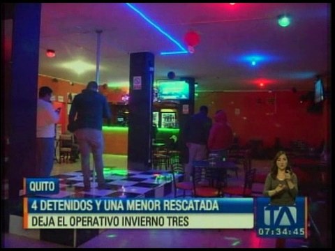 4 detenidos y una menor rescatada deja el operativo Invierno Tres
