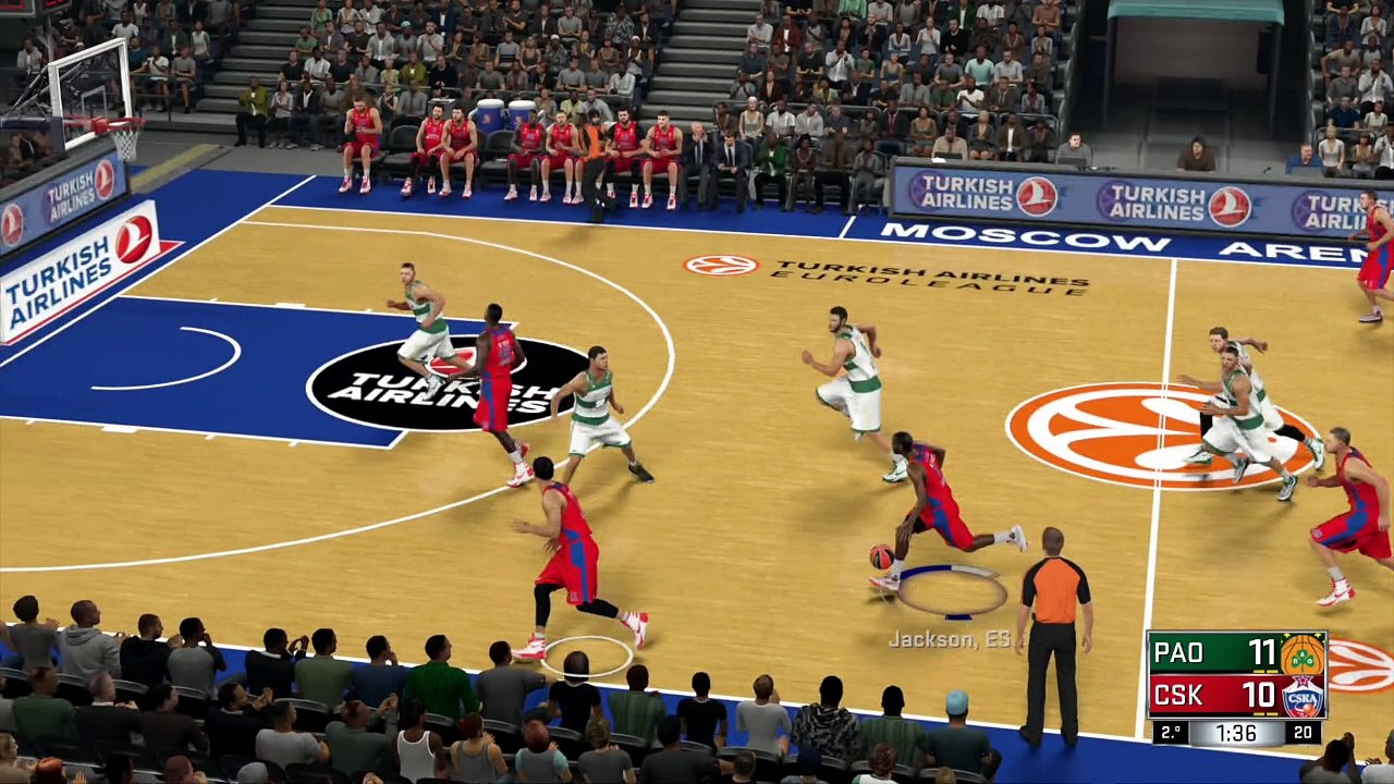 CSKA Moscu vs Panathinaikos Euroliga NBA 2K17 Gameplay HD Simulation