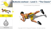 Buttocks workout Level 3 No Music - The best butt workout