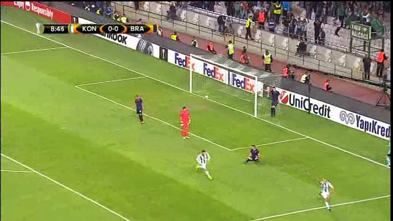 Deni Milosevic Goal HD - Konyaspor 1-0 Braga  - 20-10-2016
