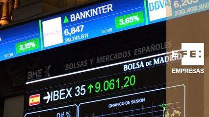 La Bolsa española mantiene los 9.000 puntos gracias a la banca