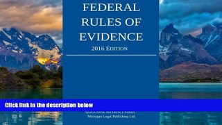 Big Deals  Federal Rules of Evidence; 2016 Edition  Best Seller Books Best Seller