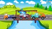 The Red Bulldozer And Construction Trucks cartoons for children - bulldozer videos for kids