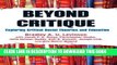 [DOWNLOAD] PDF Beyond Critique: Exploring Critical Social Theories and Education Collection BEST