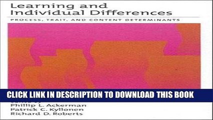 [BOOK] PDF Learning and Individual Differences: Process, Trait, and Content Determinants New BEST