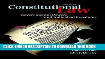 [DOWNLOAD] PDF Constitutional Law: Governmental Powers and Individual Freedoms (3rd Edition)