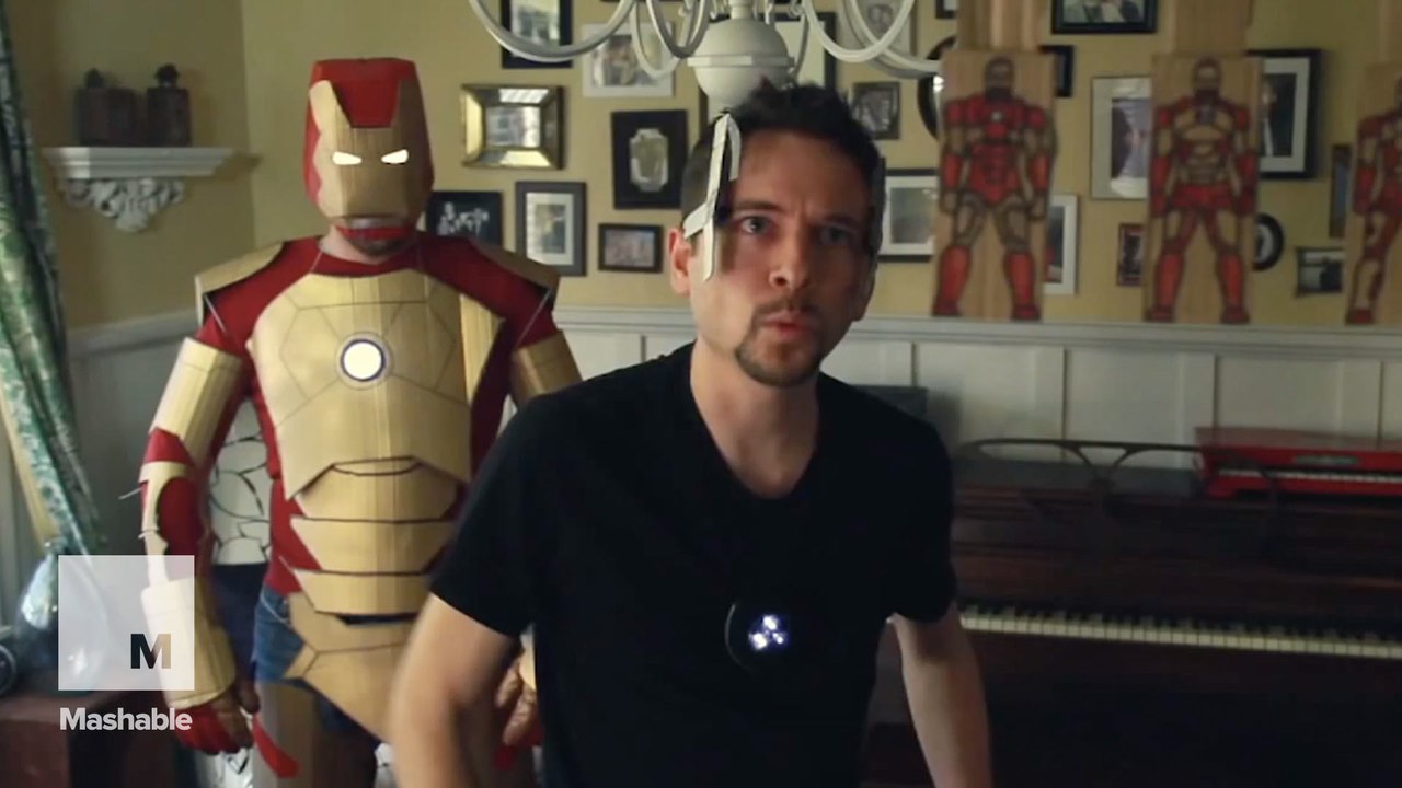 ‘Iron Man 3’ trailer with a dude in a homemade cardboard suit