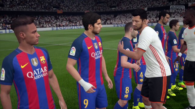Valencia CF vs FC Barcelona Fifa 17 Liga Santander Gameplay HD